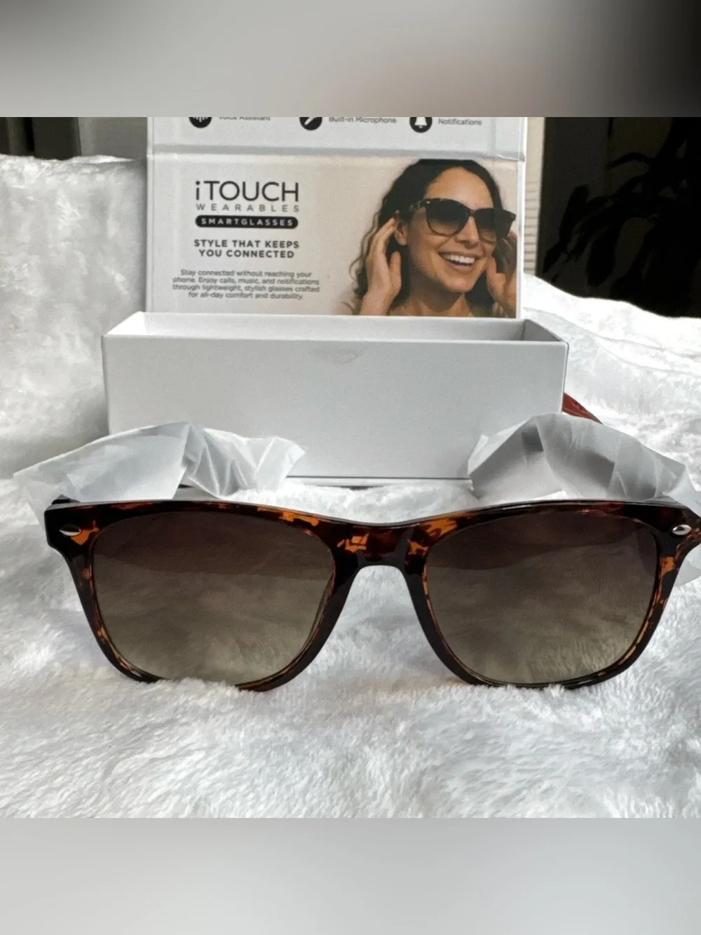 iTouch Wearables SMARTGLASSES Bluetooth Smart Glasses w/ Calling NIB